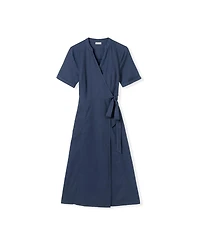 Celtic & Co. Women's and Luxurious Linen Wrap Midi Dress