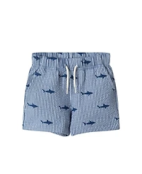 Andy & Evan Infant Boys Shark Buttondown and Shorts Cabana Set