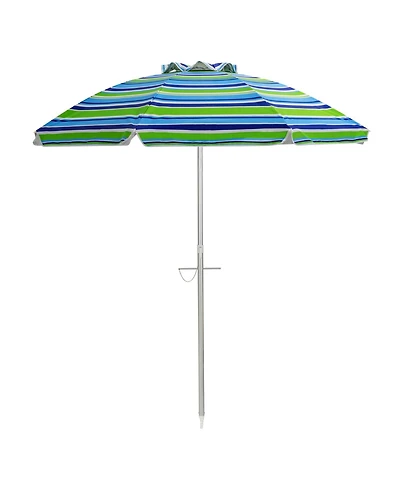 Gouun 6.5 feet Beach Umbrella with Upf 50+ Protection, Sand Anchor and Carry Bag