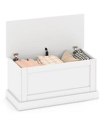 Gouun Large Storage Chest with Safety Metal Hinge and Flat Top Surface