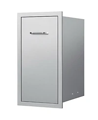 Sugift Outdoor Kitchen Trash Drawer 13.54in W x 19.61in D Multi-Purpose Stainless Steel Drawer