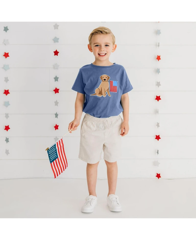 Sweet Wink Baby Boys Patriotic Pup Patch Short Sleeve T-Shirt