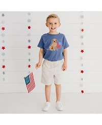 Sweet Wink Baby Boys Patriotic Pup Patch Short Sleeve T-Shirt