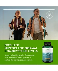 Swanson Tmg Trimethylglycine Amino Acid Supplement for Liver Function and Heart Health Support 90 Capsules