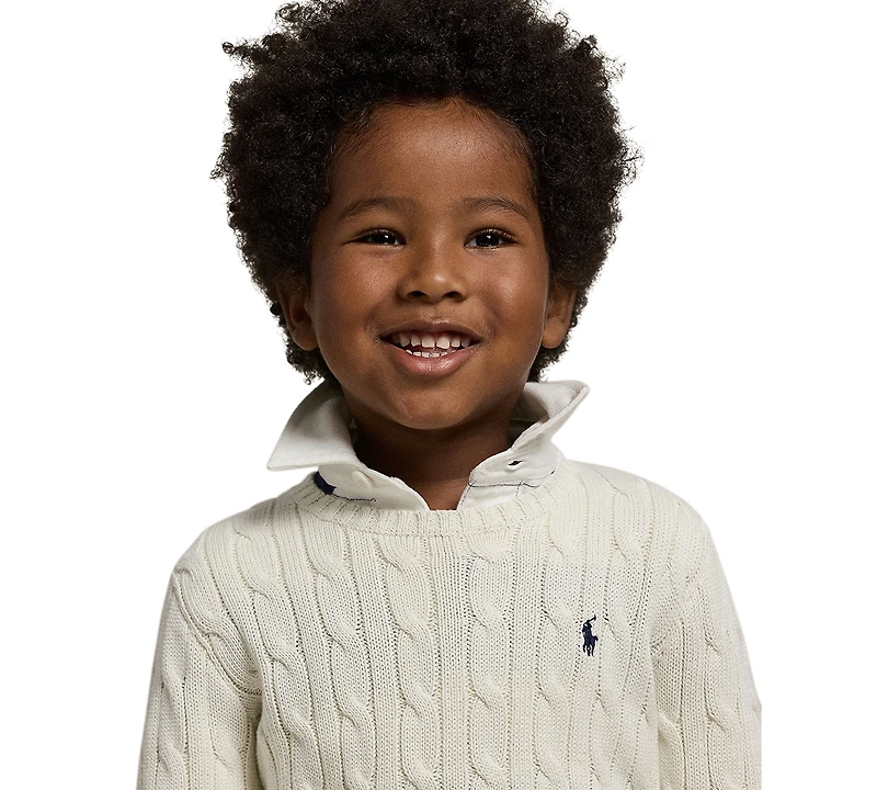 Polo Ralph Lauren Toddler and Little Boys Cable-Knit Cotton Sweater