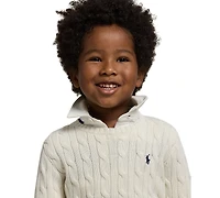 Polo Ralph Lauren Toddler and Little Boys Cable-Knit Cotton Sweater