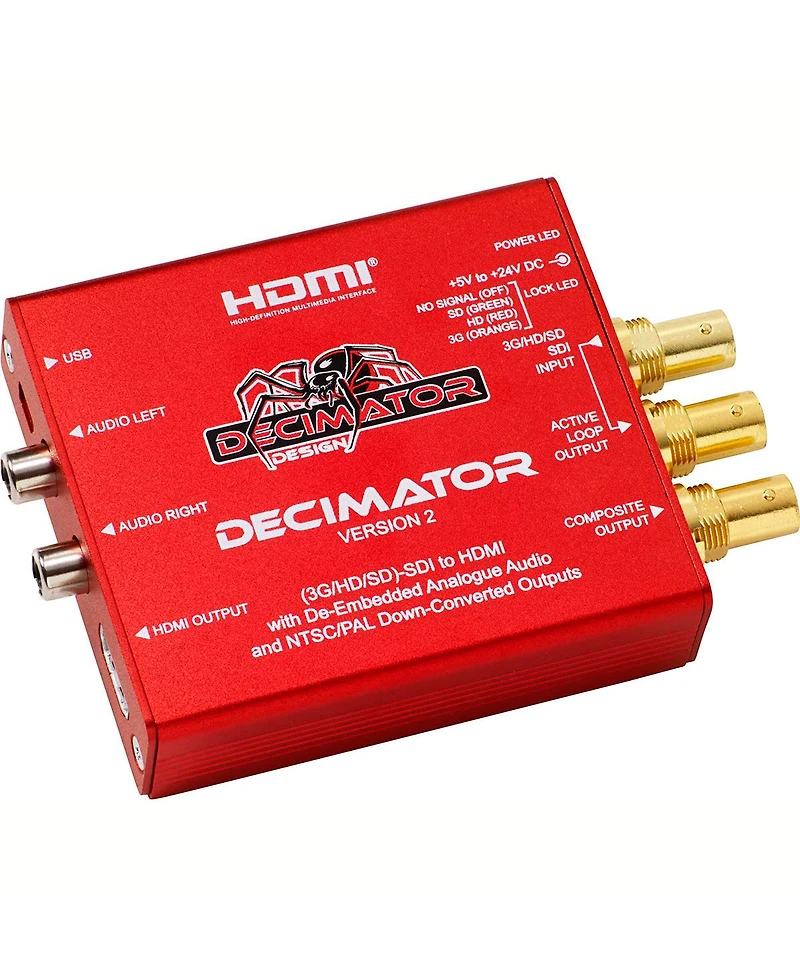 Decimator Version 2 Simultaneously Scales Sdi to Both Hdmi and Ntsc/Pal with De-Embedded Analogue Audio