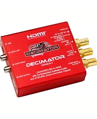 Decimator Version 2 Simultaneously Scales Sdi to Both Hdmi and Ntsc/Pal with De-Embedded Analogue Audio