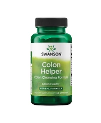 Swanson Colon Helper Digestive Health, Vervain, Goldenseal Root and Slippery Elm Bark, Healthy Eliminations, 60 Capsules, 1 Pack