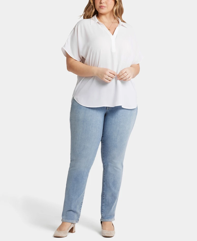 Nydj Plus Size Becky Short-Sleeve Top