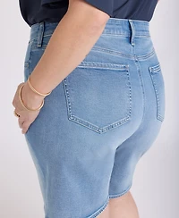 Nydj Plus Lilly Mid-Rise Shorts with Lift Tuck Technology