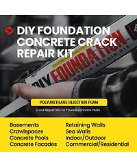 RadonSeal Concrete Foundation Crack Diy Repair Kit for Basement Wall Cracks