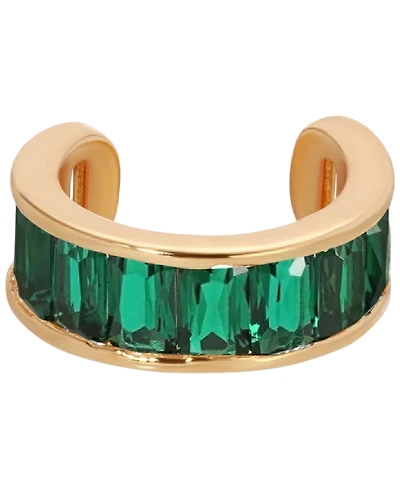 Ettika 18k Gold-Plated Class Crystal Cuff Earrings