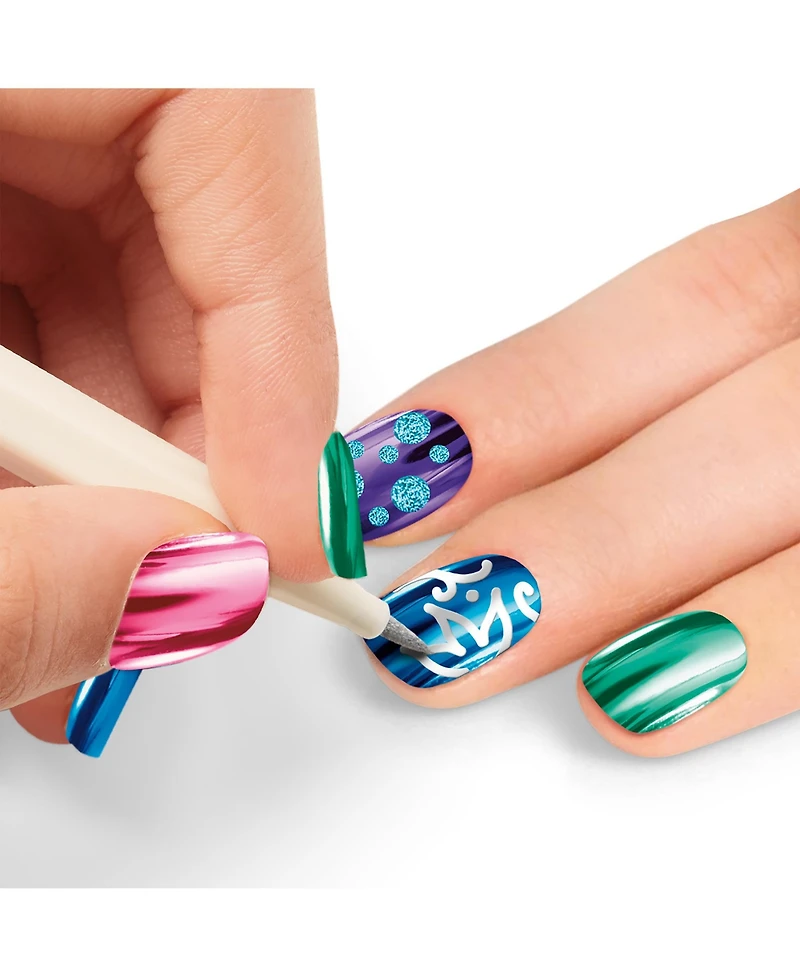 Shimmer 'N Sparkle: Metallic Rainbow Nail Art