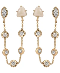 Ettika Double Piercing Turquoise Earrings