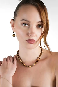 Classicharms Morgan Tiger's Eye Beaded Earrings