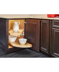 Rev-a-Shelf 32" Lazy Susan Half-Moon Shaped 2-Shelf Turner, 4WLS882-32-570