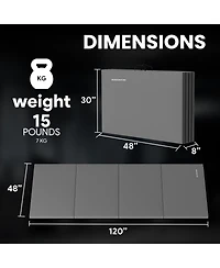 BalanceFrom Fitness All Purpose Mat with 8 Ft Balance Beam Gymnastic Set, Gray