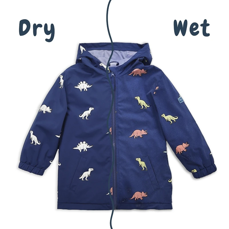 Holly and Beau Boys Color Changing Hooded Raincoat