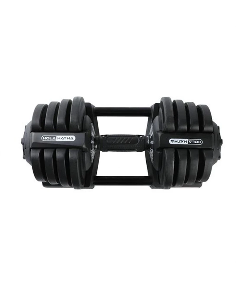 HolaHatha 3-in-1 Multifunctional Home Gym Workout Dumbbell Set Equipment, Black