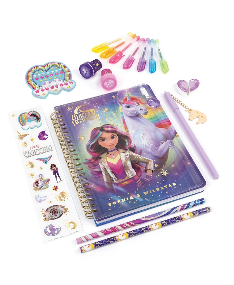 Make It Real Unicorn Academy: Enchanted Unicorn Stationery Set