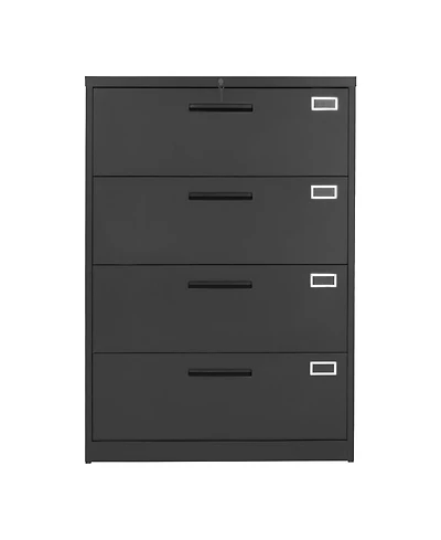 Gouun 4-Drawer Metal File Cabinet with Lock, Vertical Filing, 52.17 x 16.10 x 35.51 inch