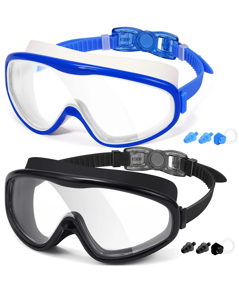 Gnuadz Swim Goggles Wide View Anti-fog Mirrored Lens 2-Pack