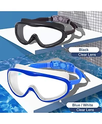 Gnuadz Swim Goggles Wide View Anti-fog Mirrored Lens 2-Pack