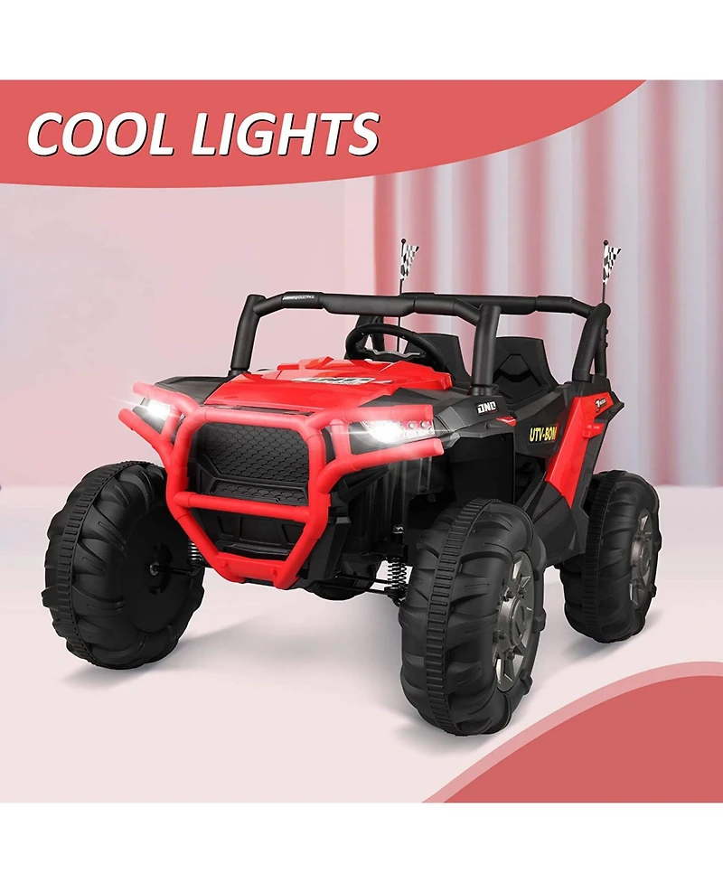 Tobbi 12V Kids Electric Battery-Powered Ride On 3 Speed Toy Suv Buggy Car, Red