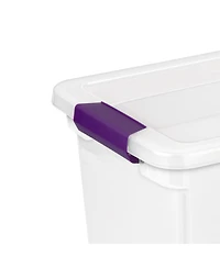 Sterilite 27 Qt ClearView Latch Storage Stackable Bin with Latching Lid, 6 Pack