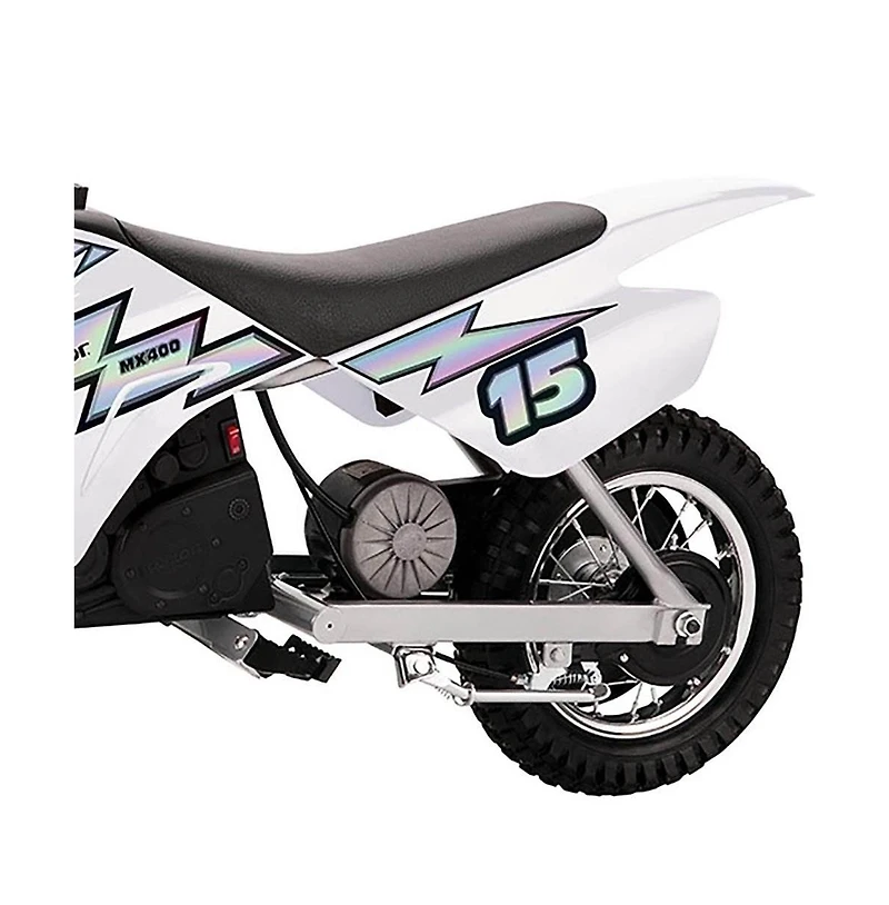 Razor MX400 Dirt Rocket Electric Motocross Motorcycle Bikes, 1 Black & 1 White