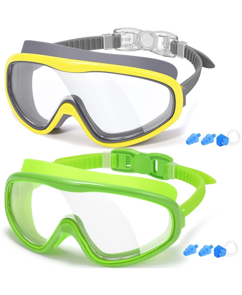 Gnuadz Swim Goggles Wide View Anti-fog Mirrored Lens 2-Pack