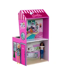 Theo Klein 2 In 1 Barbie Wooden and Metal Toy Kitchen and Dollhouse with Pretend Washing Machine and Oven for Kids Ages 3 and Up
