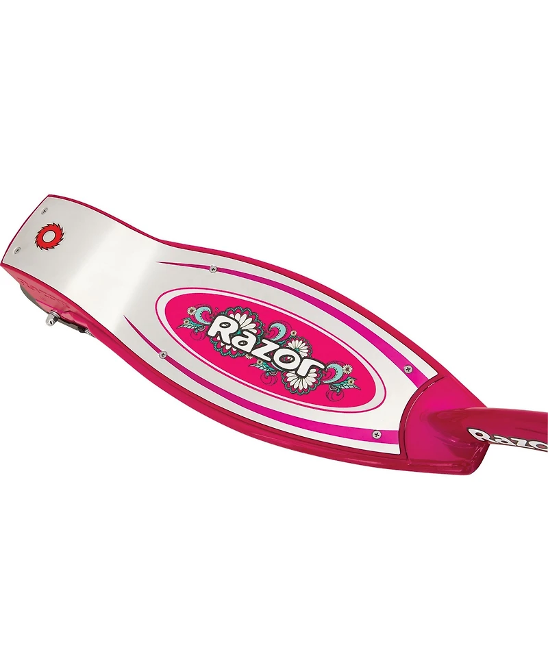 Razor Power Core E100 Electric Scooter w/ Hand Operated Front Brake, Daisy Pink