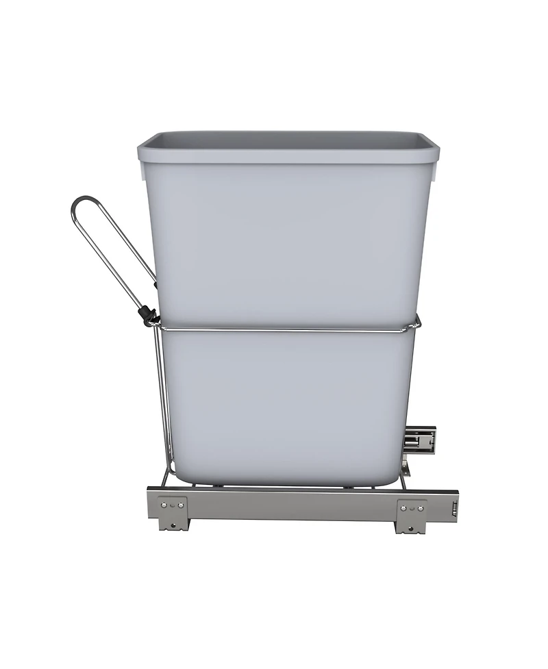 Rev-a-Shelf 32 qt. Universal Waste Container with Rear Basket, Rukd-1432RB-1