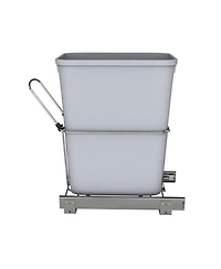 Rev-a-Shelf 32 qt. Universal Waste Container with Rear Basket, Rukd-1432RB-1