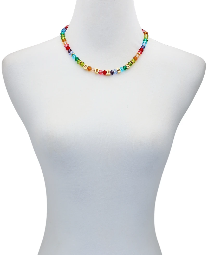 Guess Rainbow Beaded Single-Strand Necklace