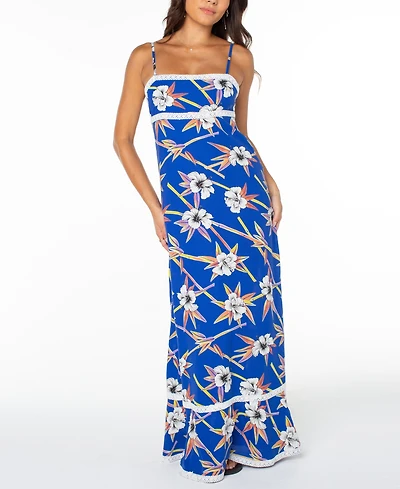 Roxy Women's Balmy Sunset Straight Neck Maxi Dress