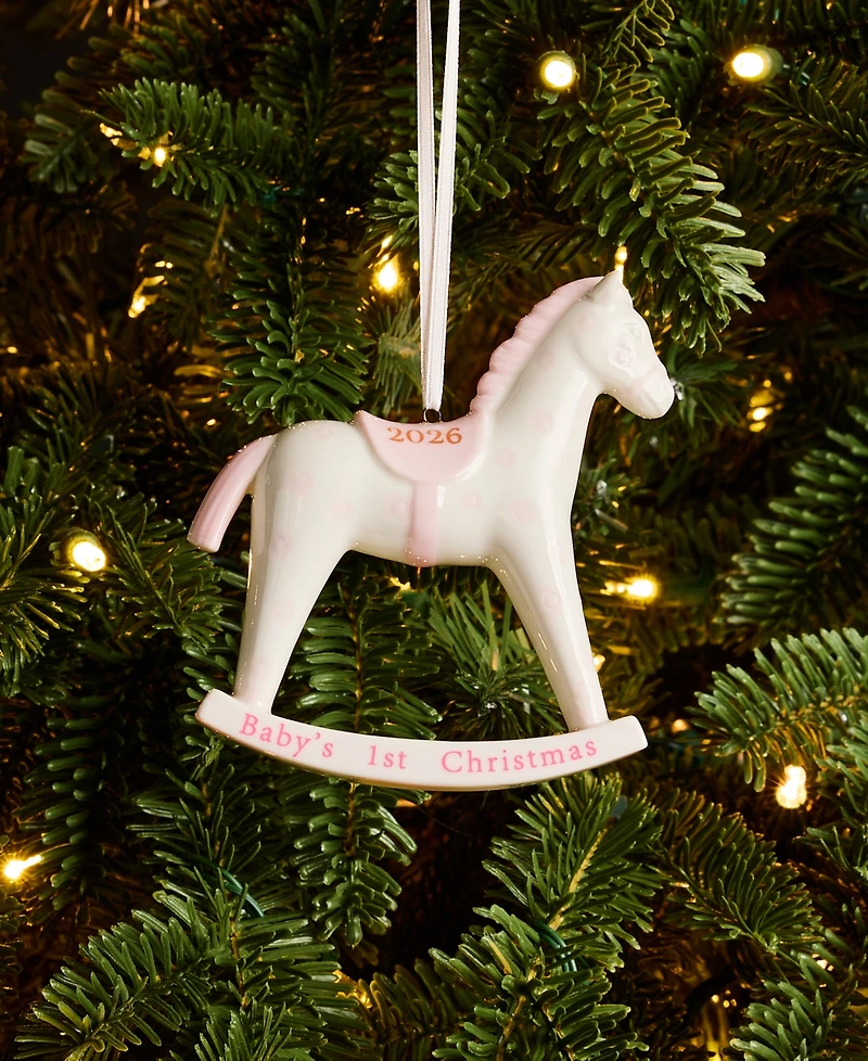 Holiday Lane Baby's First Pink Horse With Baby's 1st Christmas 2026 Ornament, Macy's Exclusive