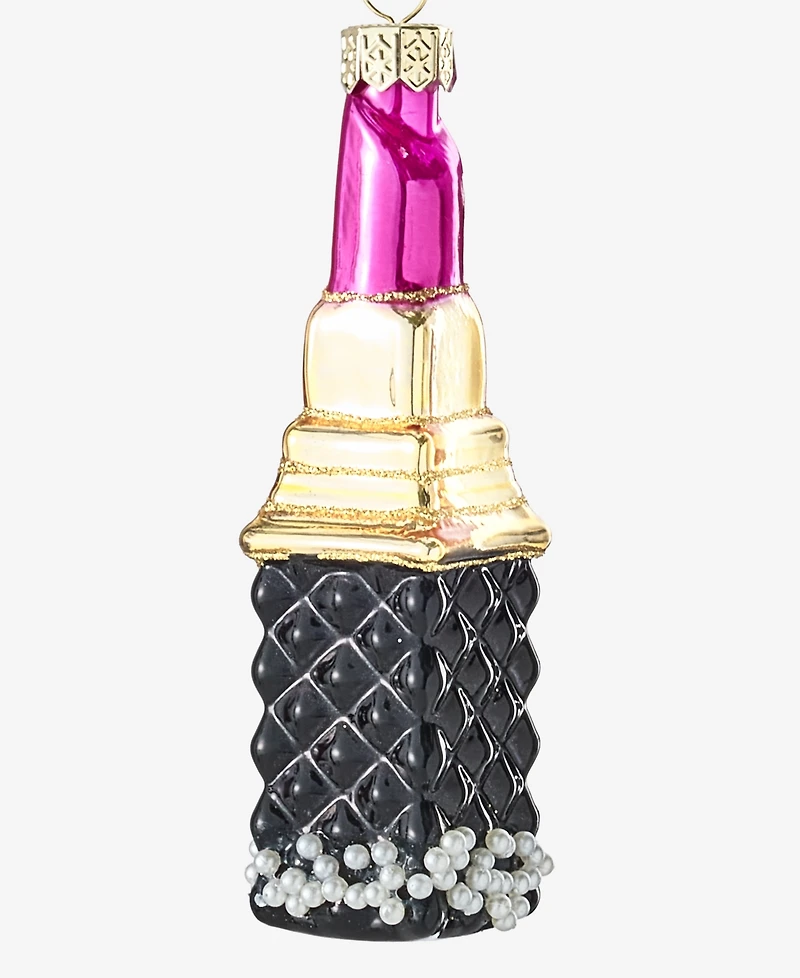 Holiday Lane Beauty Boom Glass Lipstick Ornament, Macy's Exclusive