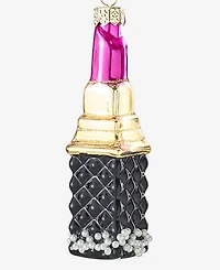 Holiday Lane Beauty Boom Glass Lipstick Ornament, Macy's Exclusive