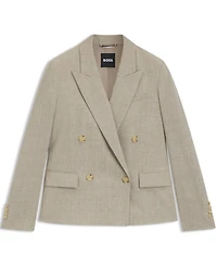Boss by Hugo Women's Melange Virgin Wool Regular-Fit Blazer