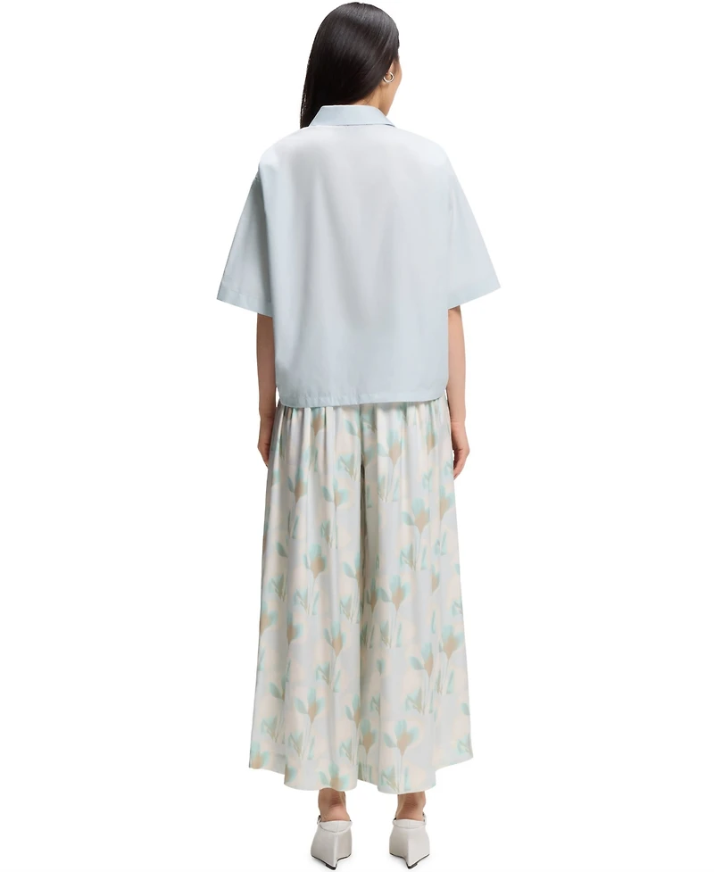 Boss by Hugo Boss Women's Cotton Poplin Relaxed-Fit Blouse
