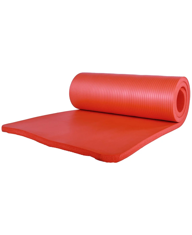 BalanceFrom Fitness 71"x24" Anti Tear Yoga Mat w/Strap, Knee Pad & Blocks, Red