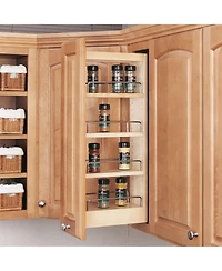 Rev-a-Shelf 5" Pullout Wall Kitchen Cabinet Organizer Storage Rack, 448-wc-5C