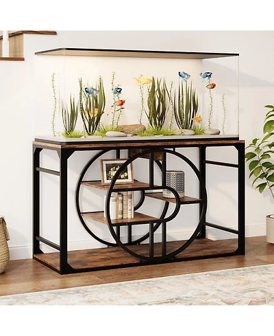 gaomon 55-75 Gallon Aquarium Stand, Metal Aquarium Stand with Power Outlets, Cabinet for Fish Tank Accessories Storage