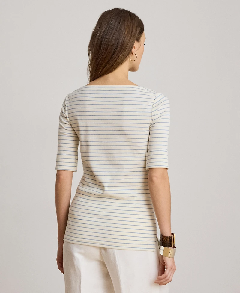 Lauren Ralph Striped Boatneck Top