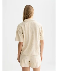 Scotch & Soda Women's Towelling Short Sleeved Shirt