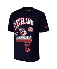 Pro Standard Men's Navy Cleveland Guardians Turn It Up Dropped Shoulder T-Shirt