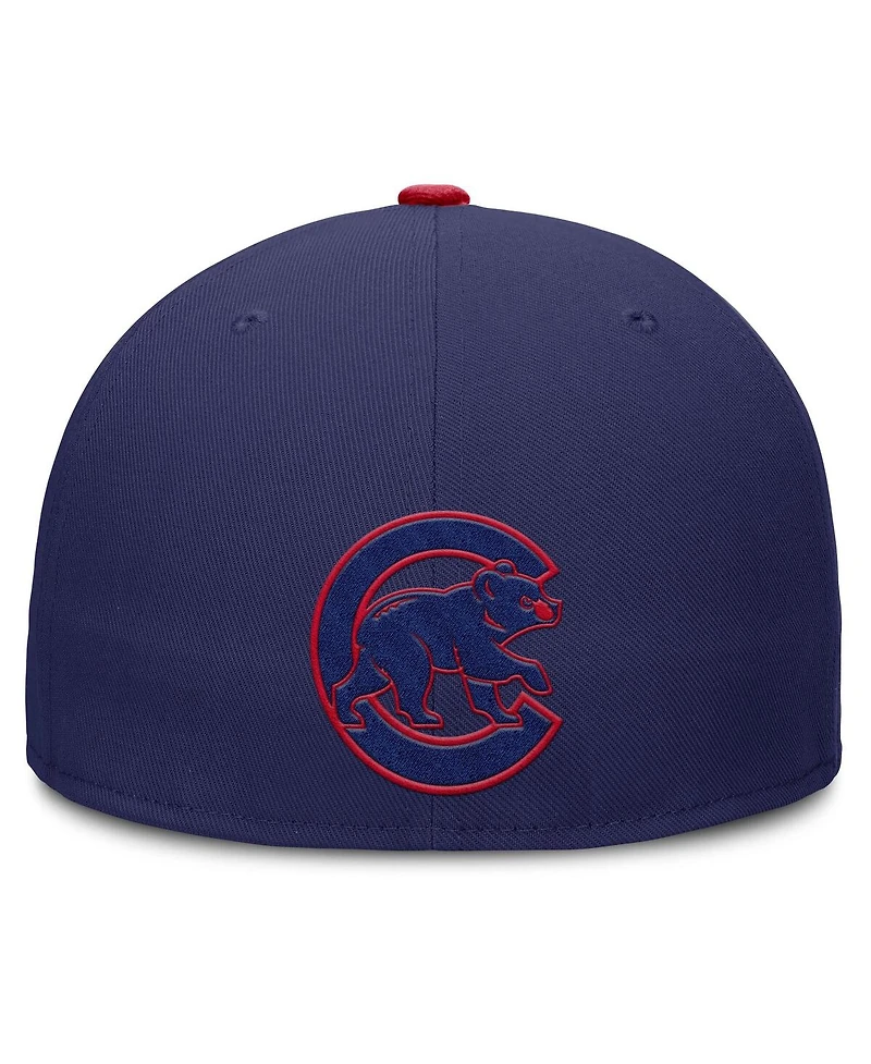 Nike Men's Blue Chicago Cubs Dri-fit Round Bill True Fitted Hat